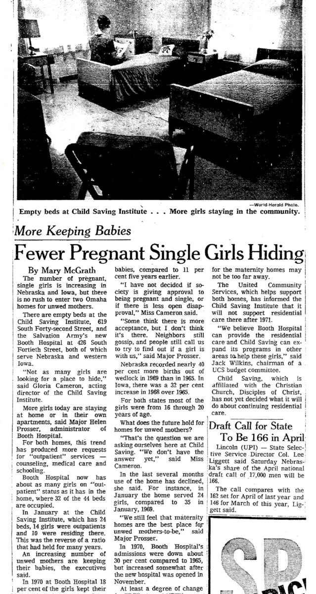 1971 maternity home closing article